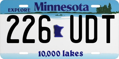 MN license plate 226UDT