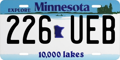 MN license plate 226UEB