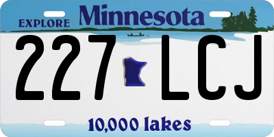 MN license plate 227LCJ