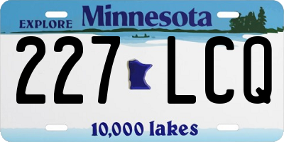 MN license plate 227LCQ