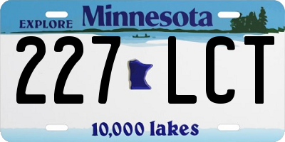 MN license plate 227LCT