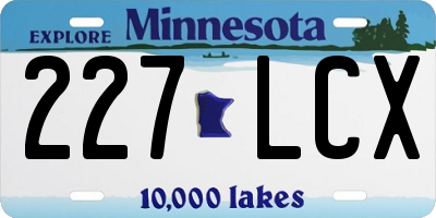 MN license plate 227LCX