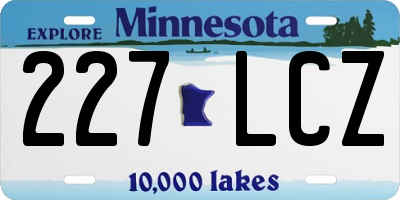 MN license plate 227LCZ