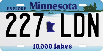 MN license plate 227LDN