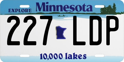 MN license plate 227LDP