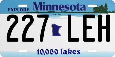MN license plate 227LEH