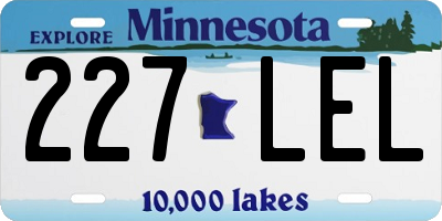 MN license plate 227LEL