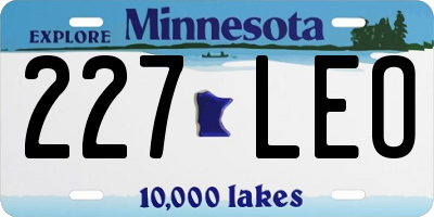 MN license plate 227LEO