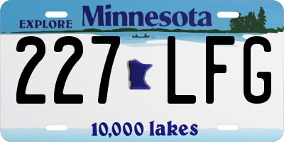MN license plate 227LFG