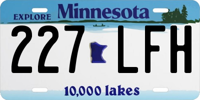 MN license plate 227LFH