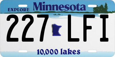 MN license plate 227LFI