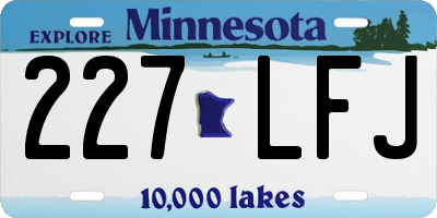 MN license plate 227LFJ