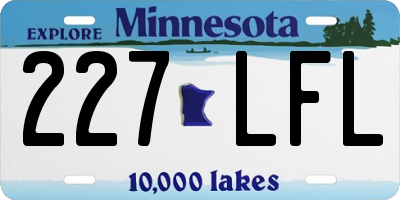 MN license plate 227LFL