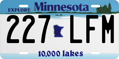 MN license plate 227LFM