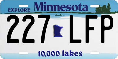 MN license plate 227LFP
