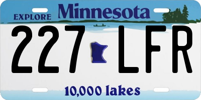 MN license plate 227LFR