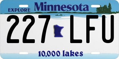 MN license plate 227LFU