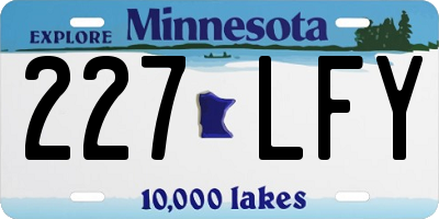 MN license plate 227LFY