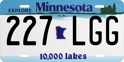 MN license plate 227LGG