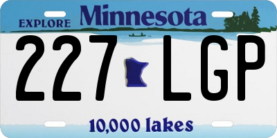 MN license plate 227LGP