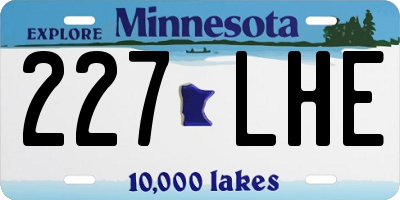 MN license plate 227LHE