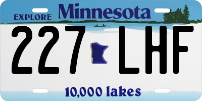 MN license plate 227LHF