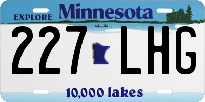 MN license plate 227LHG