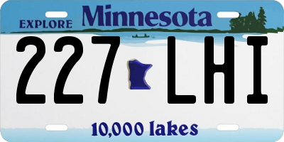 MN license plate 227LHI