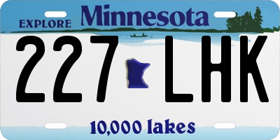MN license plate 227LHK