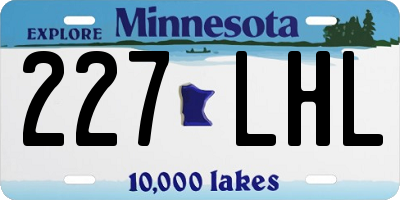MN license plate 227LHL