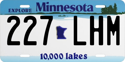 MN license plate 227LHM