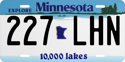 MN license plate 227LHN
