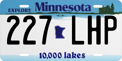 MN license plate 227LHP