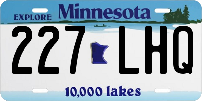 MN license plate 227LHQ