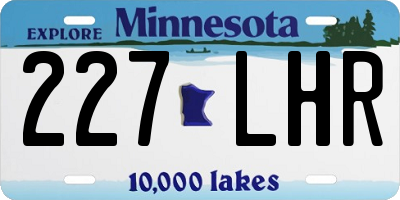 MN license plate 227LHR