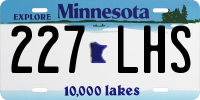 MN license plate 227LHS