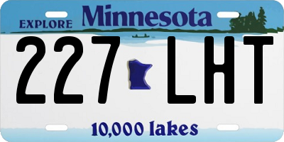 MN license plate 227LHT