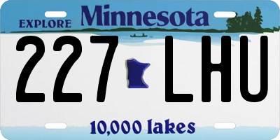 MN license plate 227LHU