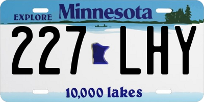MN license plate 227LHY