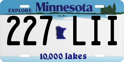 MN license plate 227LII
