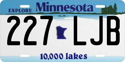 MN license plate 227LJB
