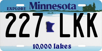 MN license plate 227LKK