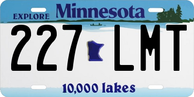 MN license plate 227LMT
