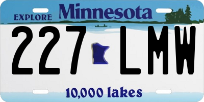 MN license plate 227LMW