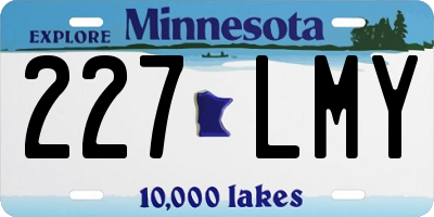 MN license plate 227LMY