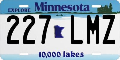 MN license plate 227LMZ
