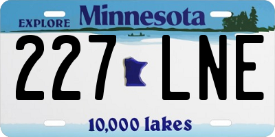 MN license plate 227LNE