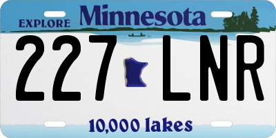 MN license plate 227LNR