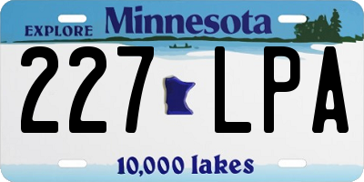 MN license plate 227LPA