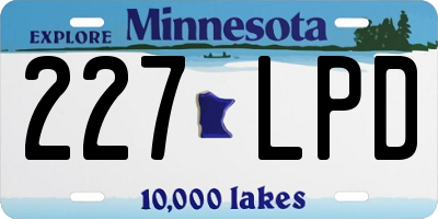 MN license plate 227LPD
